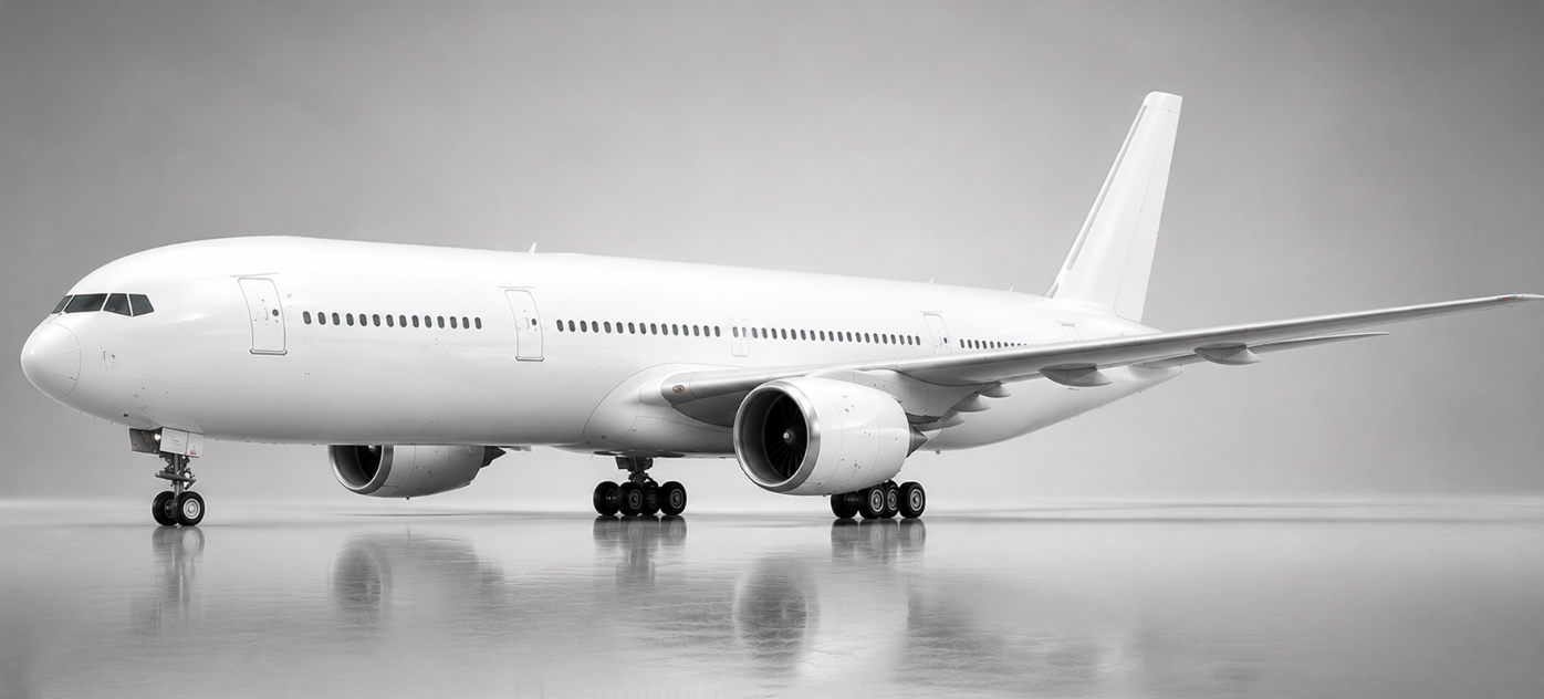 Blank Airbus A320 aircraft