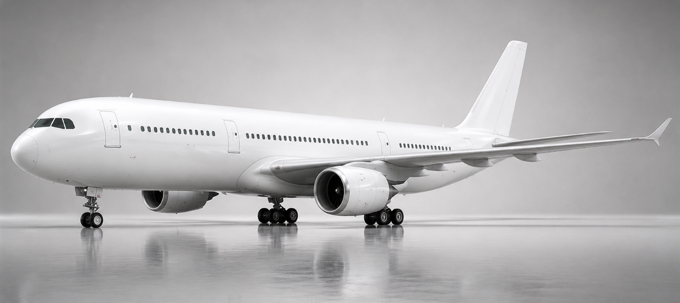 Blank Airbus A320 aircraft
