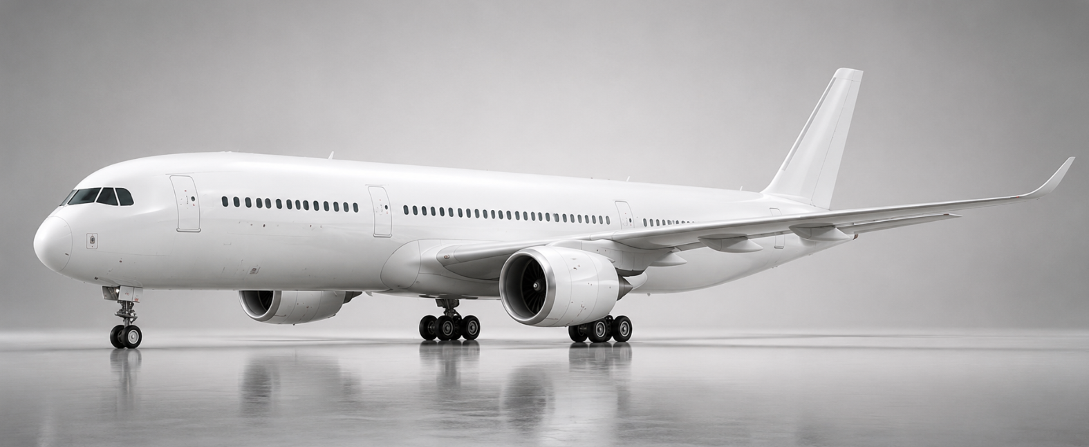 Blank Airbus A320 aircraft