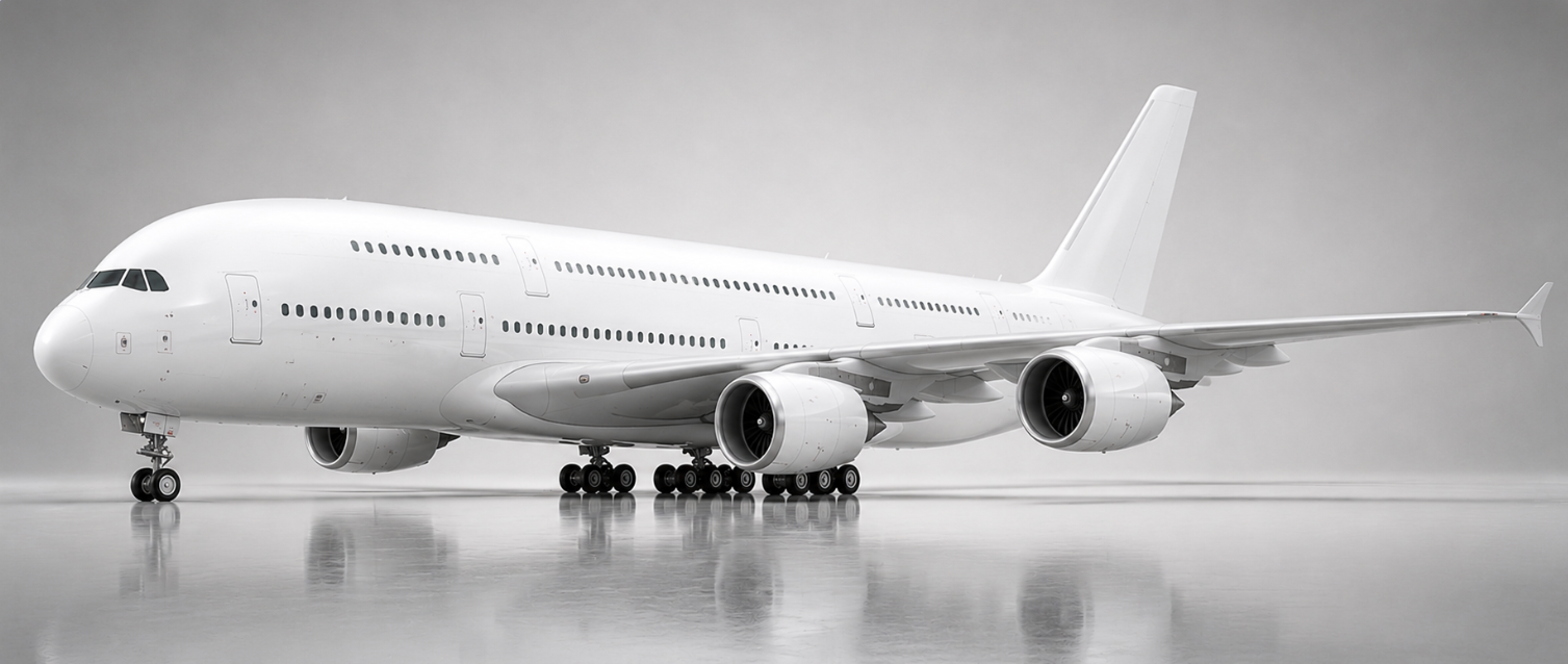 Blank Airbus A320 aircraft