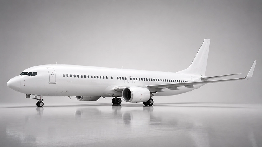 Blank Boeing 737 aircraft
